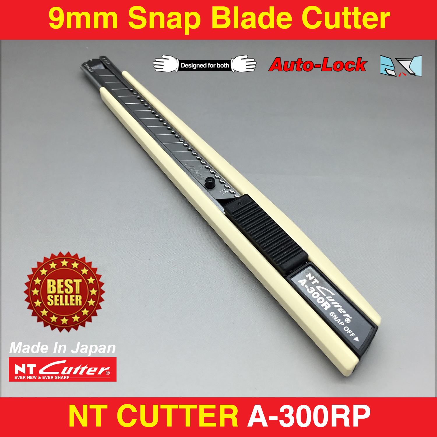 NT CUTTER A250RP- 0.35 (9mm) Snap Blade Cutter Online USA.