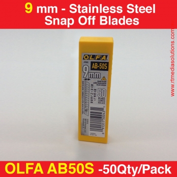Olfa AB-50S Stainless Steel Snap-Off Blades (50 pack)