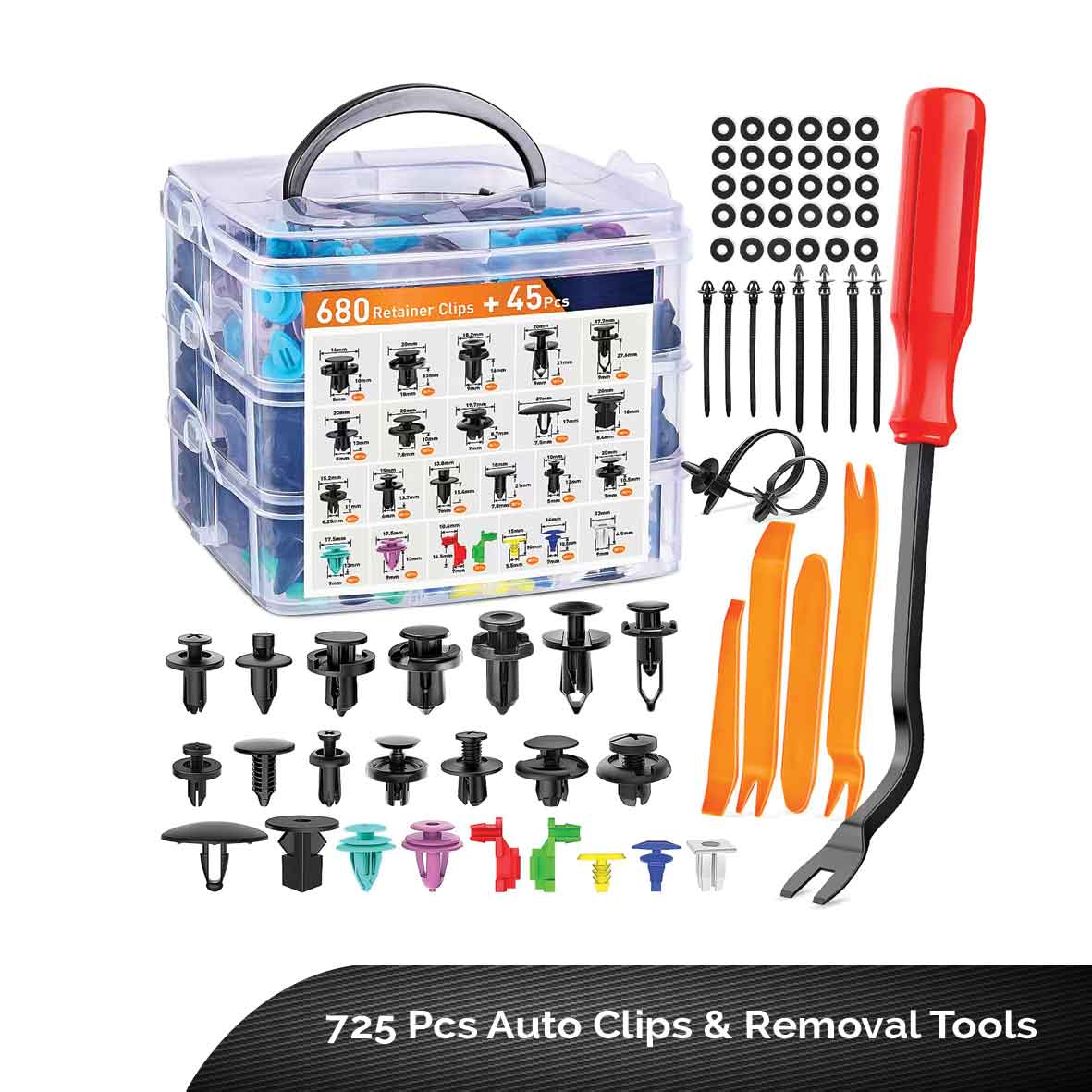 725 Pcs Auto Clips & Removal Tools - RT Media Solutions